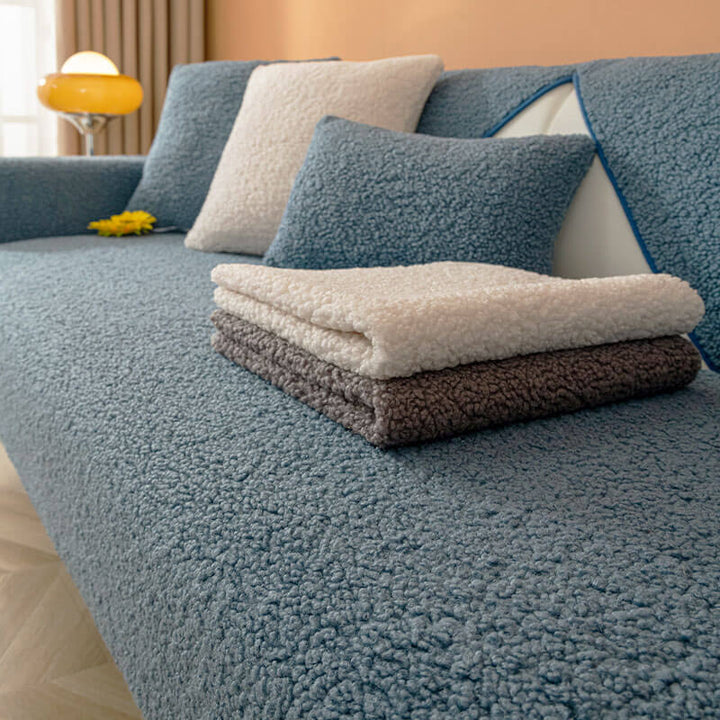 Ultrasoft Teddy Fleece Varm Non-Slip Sofa Deksel 90x160 cm | Luvikno