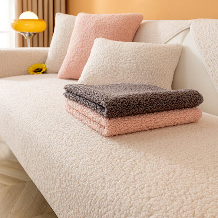 Ultrasoft Teddy Fleece Varm Non-Slip Sofa Deksel 90x160 cm | Luvikno