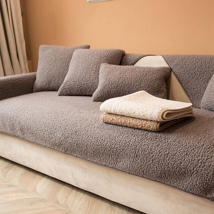 Ultrasoft Teddy Fleece Varm Non-Slip Sofa Deksel 90x160 cm | Luvikno