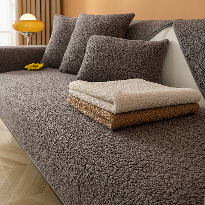 Ultrasoft Teddy Fleece Varm Non-Slip Sofa Deksel 90x160 cm | Luvikno