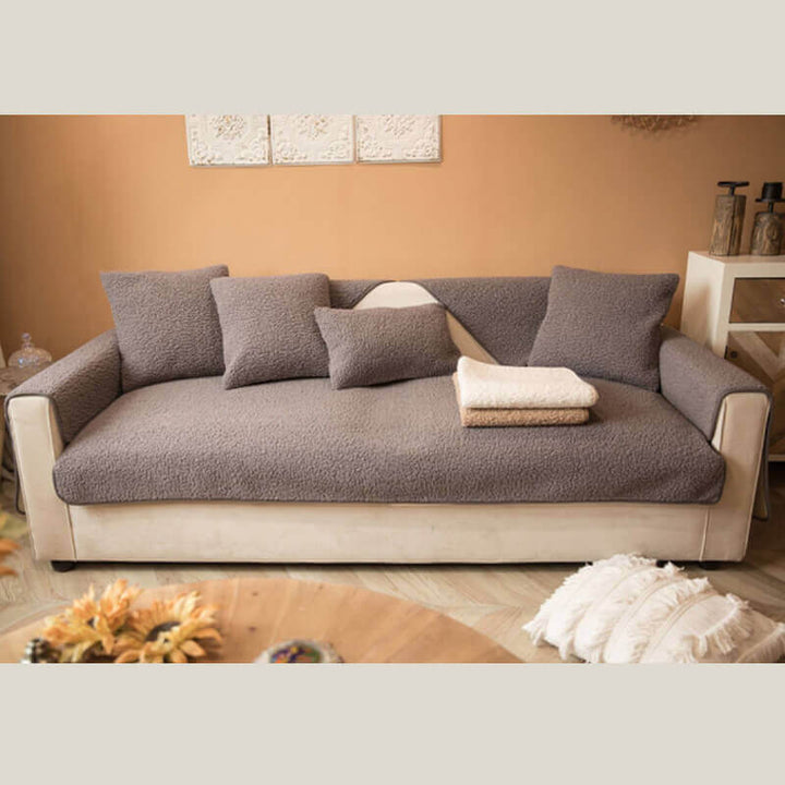 Ultrasoft Teddy Fleece Varm Non-Slip Sofa Deksel 90x160 cm | Luvikno