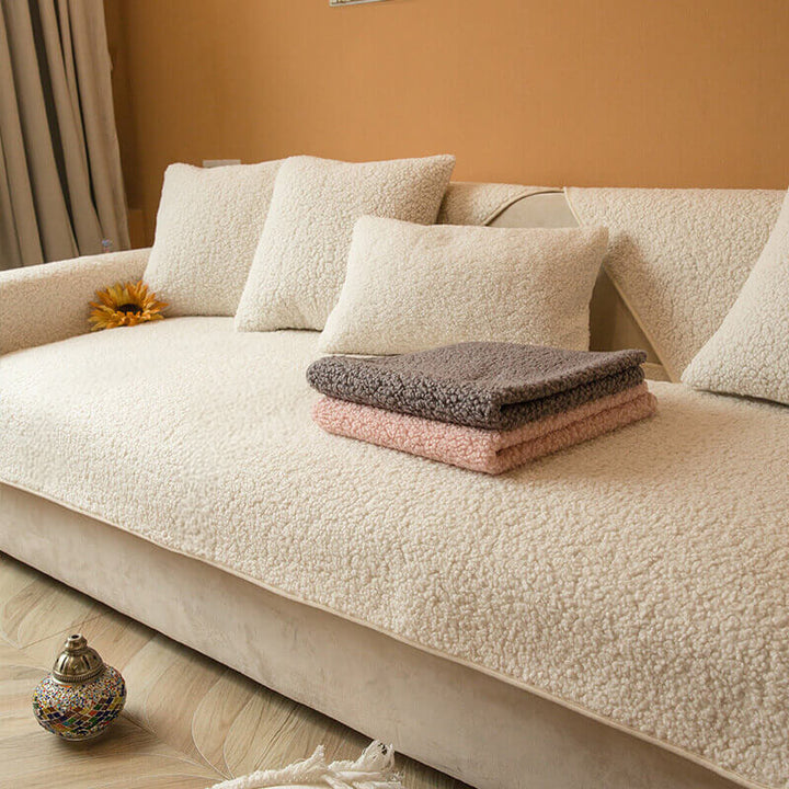 Ultrasoft Teddy Fleece Varm Non-Slip Sofa Deksel 90x160 cm | Luvikno