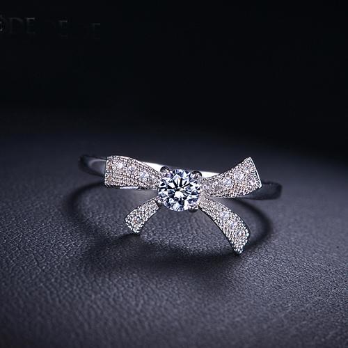Swiss Crystal Bow Ring | Luvikno