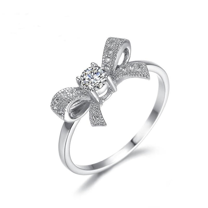 Swiss Crystal Bow Ring | Luvikno
