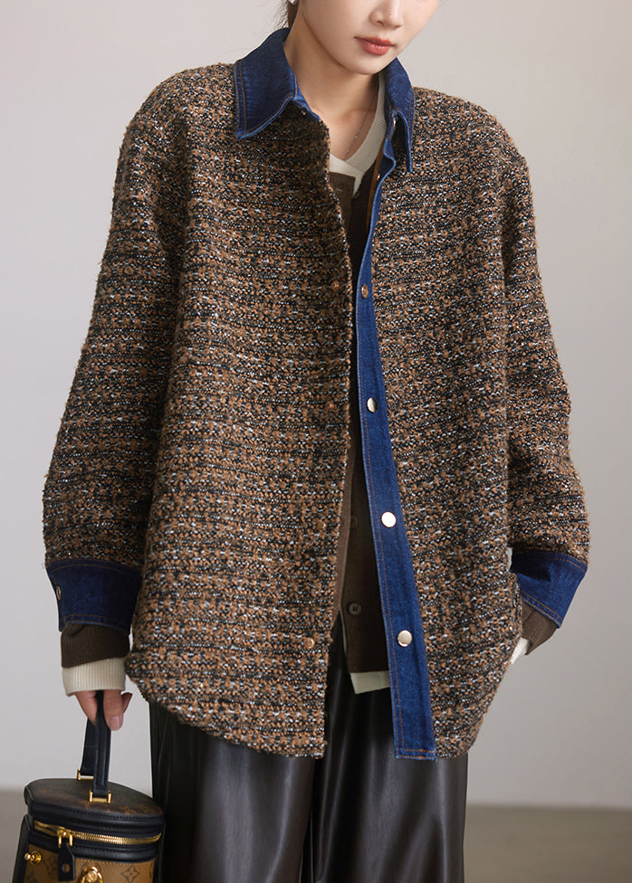 Luvik | Café Peter Pan Kauluspaita Napitus Patchwork Puuvilla Takit