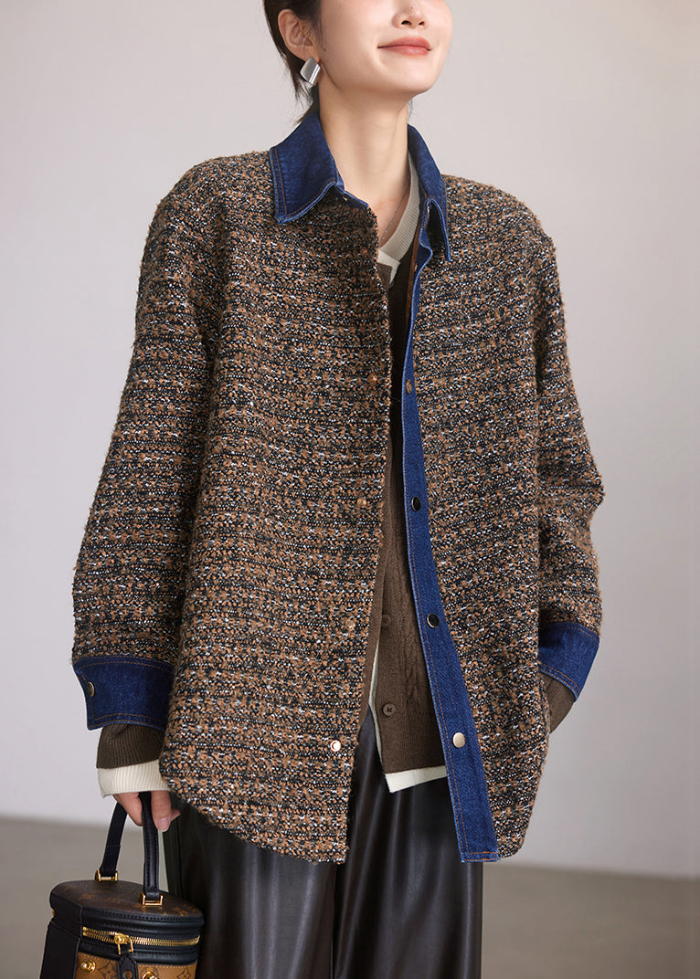 Luvik | Café Peter Pan Kauluspaita Napitus Patchwork Puuvilla Takit