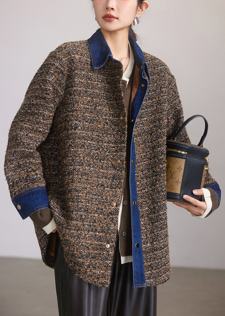 Luvik | Café Peter Pan Kauluspaita Napitus Patchwork Puuvilla Takit