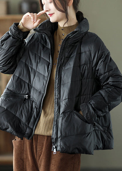 Luvik | Khaki Poolokaulus Taskut Muoti Talvi Untuvatakit