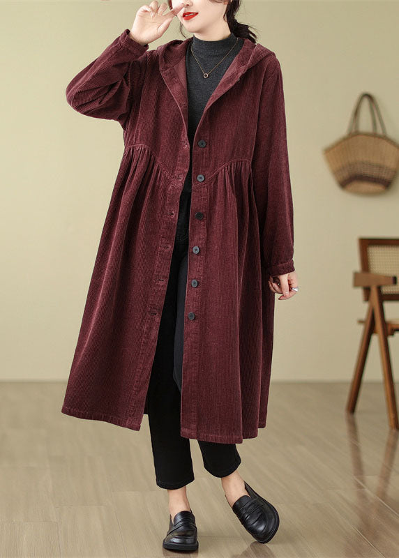 Luvik | Mûre Patchwork Pli Napp SamettStrikk Hette-Trenchcoats