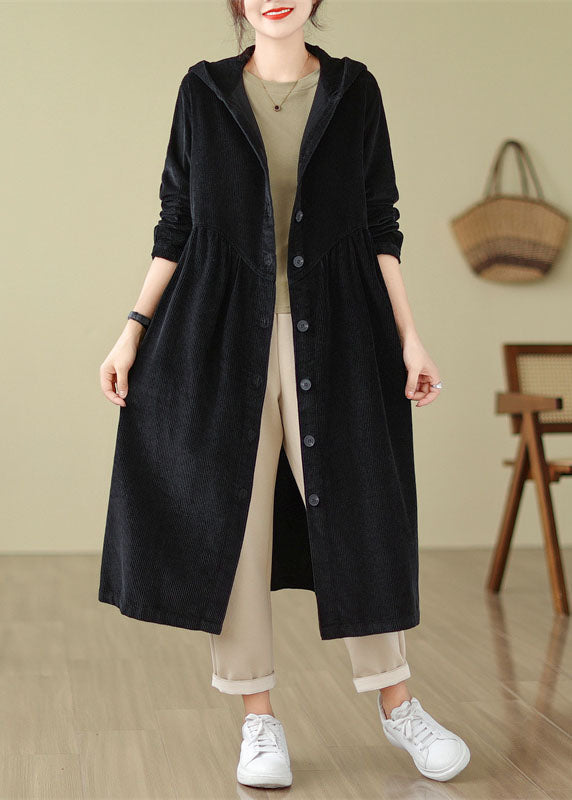 Luvik | Mûre Patchwork Pleat Nappi Samettiribbi Huppu-Trenchcoatit