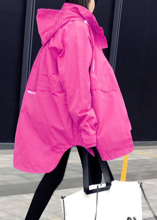 Luvik | Rose vetoketju epäsymmetrinen suunnittelu Trenssitakit säännölliset