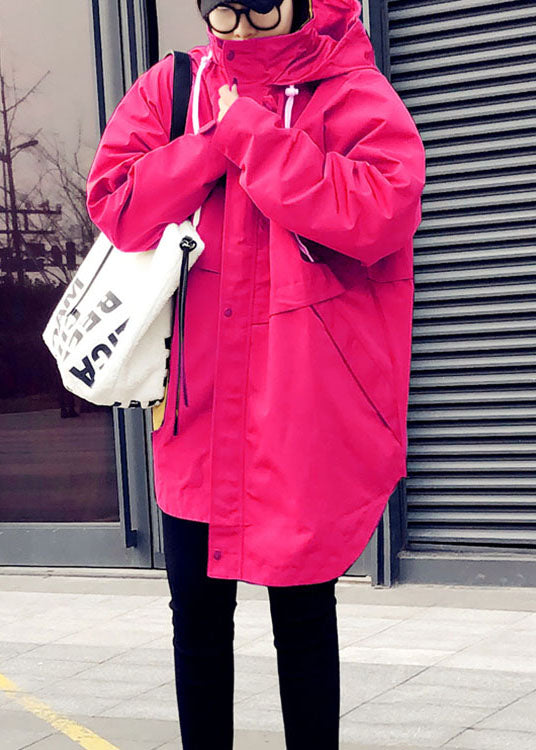 Luvik | Rose vetoketju epäsymmetrinen suunnittelu Trenssitakit säännölliset