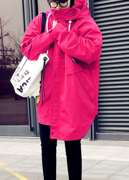 Luvik | Rose vetoketju epäsymmetrinen suunnittelu Trenssitakit säännölliset