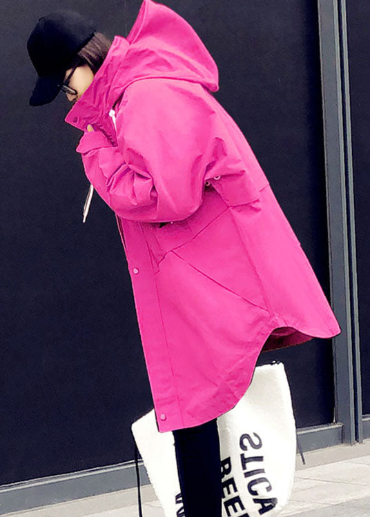 Luvik | Rose vetoketju epäsymmetrinen suunnittelu Trenssitakit säännölliset