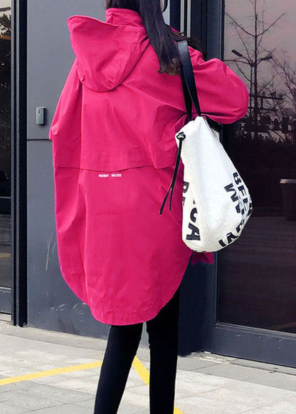 Luvik | Rose vetoketju epäsymmetrinen suunnittelu Trenssitakit säännölliset