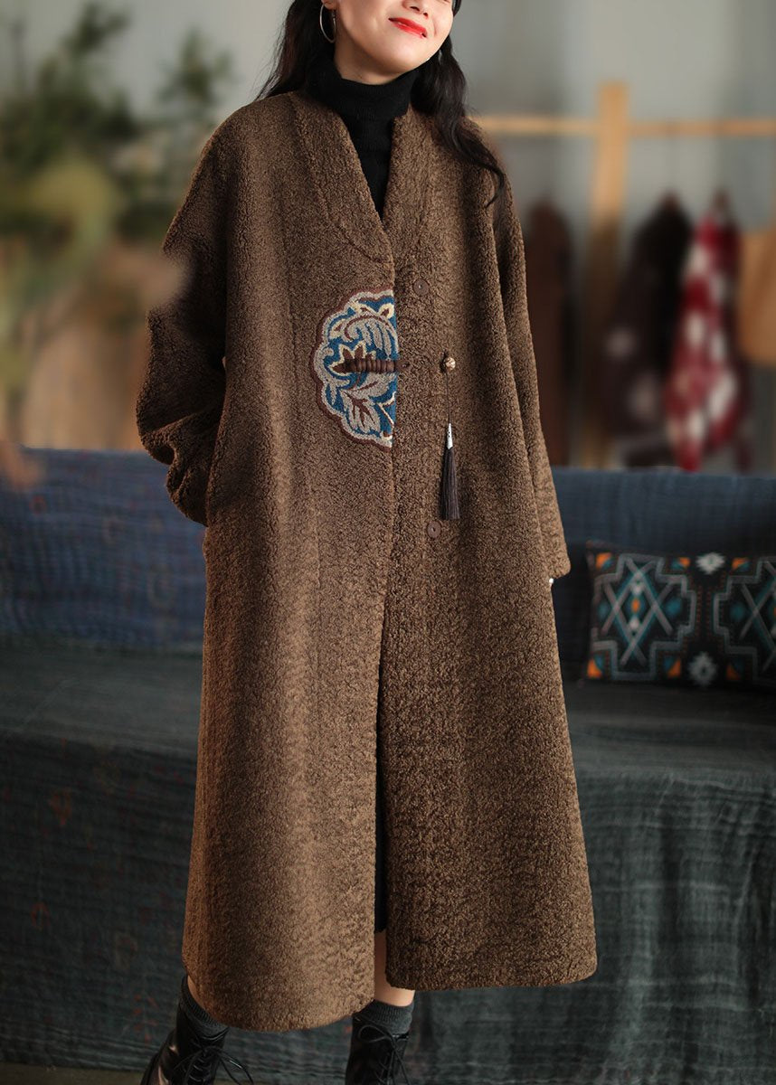 Luvik | Vuorelliset punaiset villasta tikatut talvitakit