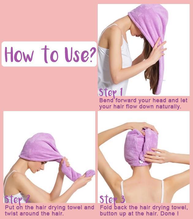 Magic Instant Dry Hair Towel | Luvikno