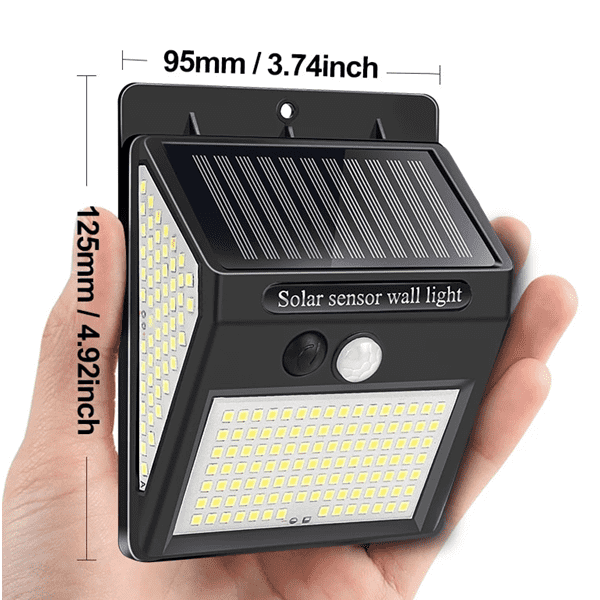 Bevegelsessensor Solcelledrevet 100 Led Lys | Luvikno