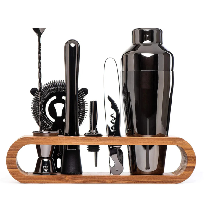 Cocktail shaker-set laget av rustfritt stål – 10-delt premium bartender-sett | Ideell for Luviknoandede drinker og fester | Luvikno