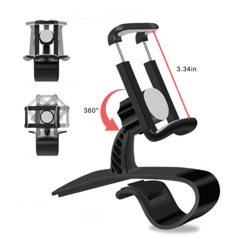 360° Rotérbar Bil Dashboard Telefonholder | Luvikno