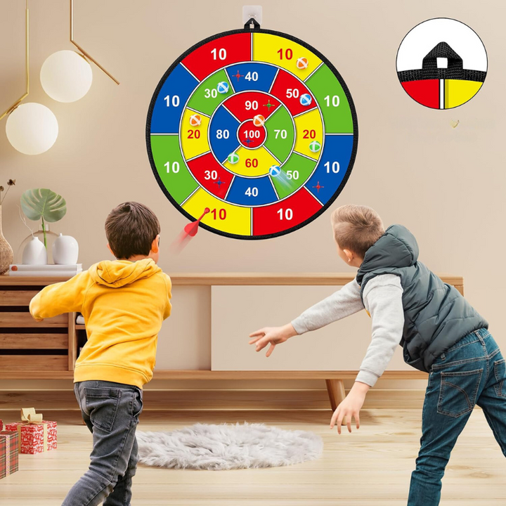 PlayTarget – Stort Barndartbrett med Klibende Darts Luvikno