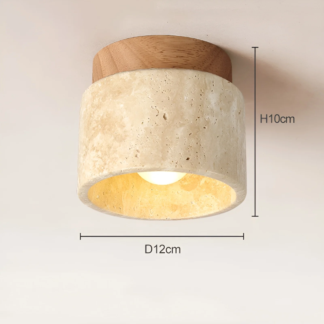 Wabi Sabi Gul Marmor Japansk Taklampe - TranquilStone | Luvikno