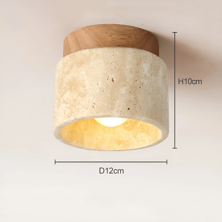Wabi Sabi Gul Marmor Japansk Taklampe - TranquilStone | Luvikno