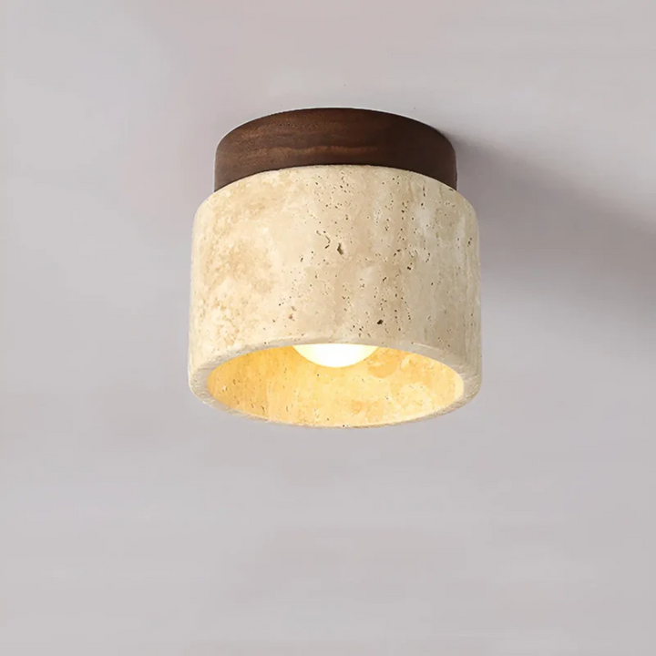 Wabi Sabi Gul Marmor Japansk Taklampe - TranquilStone | Luvikno
