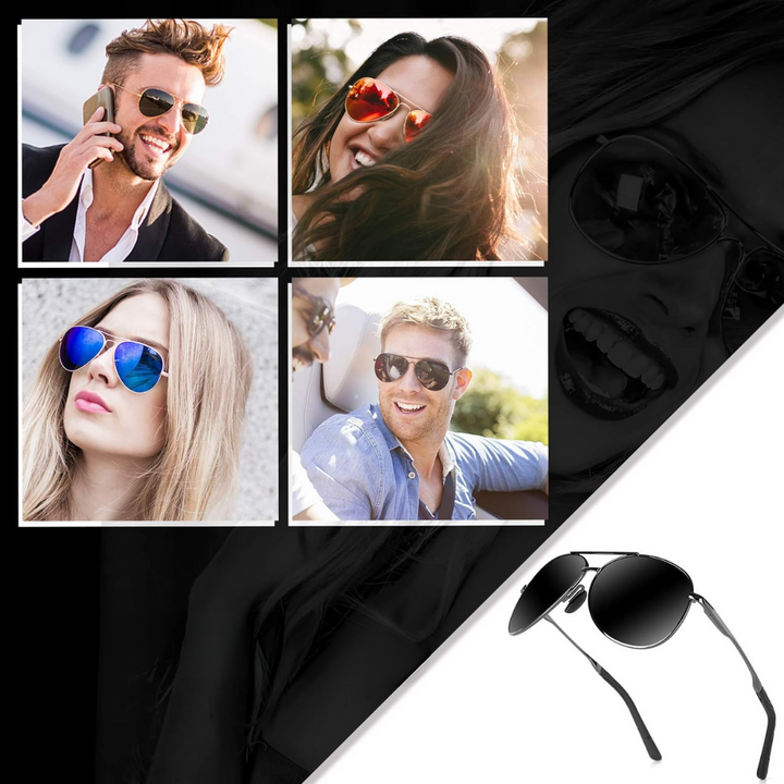 Premium Polariserte Aviator Solbriller - Joey | Luvikno