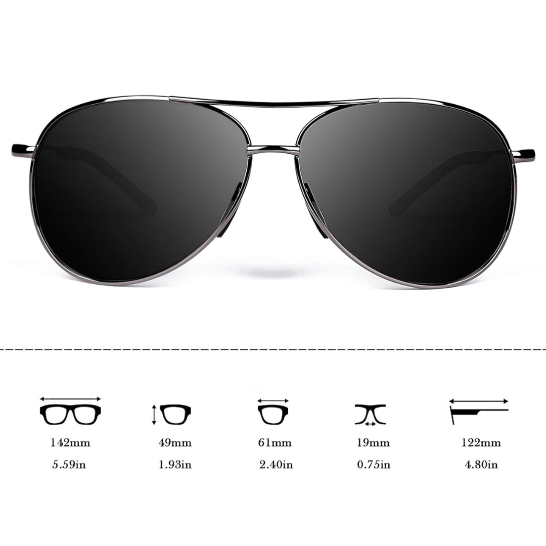 Premium Polariserte Aviator Solbriller - Joey | Luvikno
