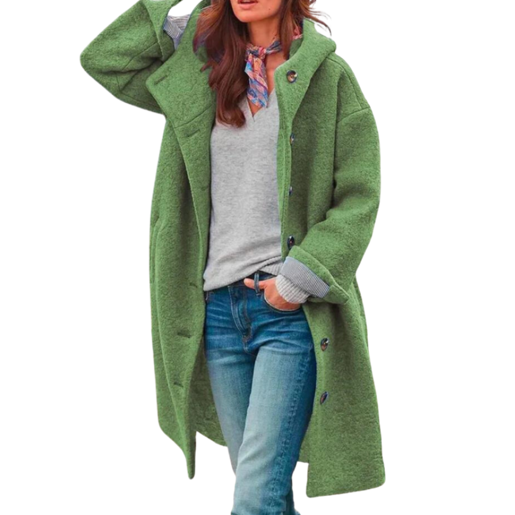 Luvik | Syystakki - Kevyt Lämmin - Puuvillasekoitus - Tyylikäs Leikkaus Napituskampaus