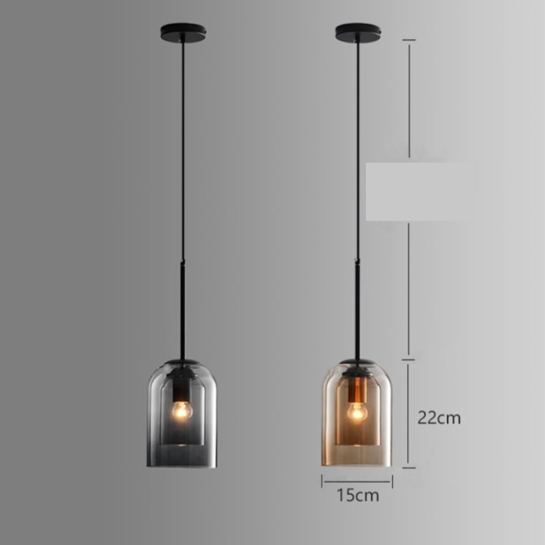 LuxeBeam Lys - Moderne Pendellampe laget av dobbelt glass | Luvikno