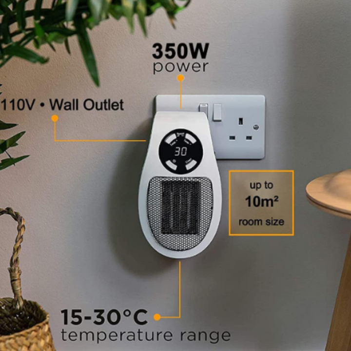 Luvikno | Elegant | Bærbar Elektrisk Varmer – Kompakt – Effektiv – Stille