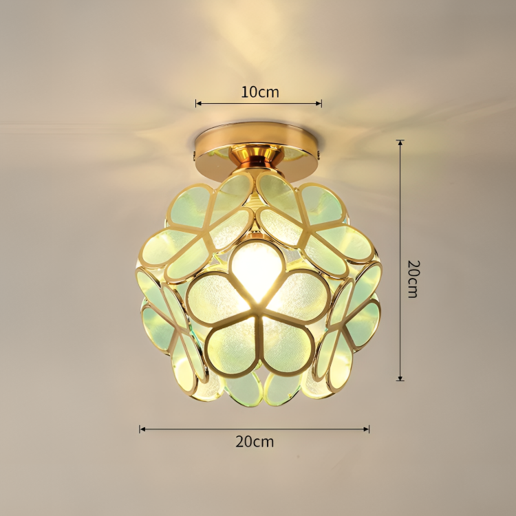 Retro stil PVC taklampe – Blomstermønster for et unikt utseende | Luvikno