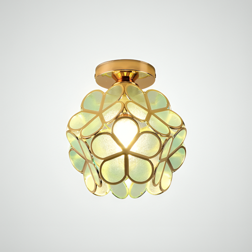 Retro stil PVC taklampe – Blomstermønster for et unikt utseende | Luvikno