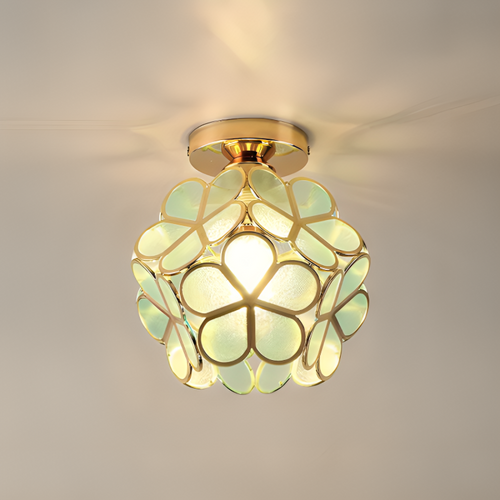 Luvikno | PetalLume – Retro Glass Taklampe med Blomster
