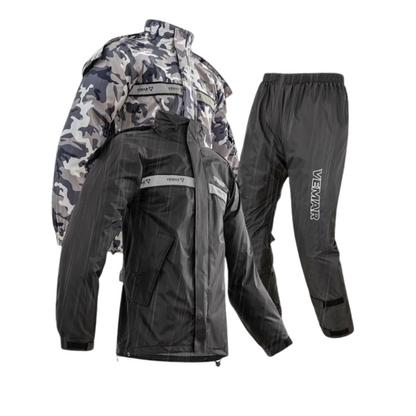 Luvik | Unisex vettä pitävä moottoripyörä sadepuku hupulla