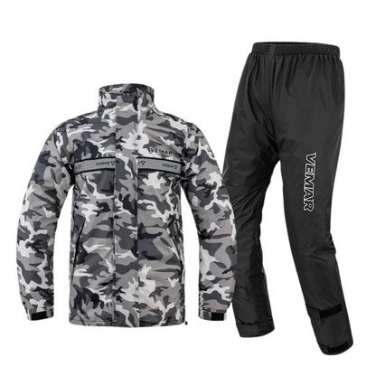 Luvik | Unisex vettä pitävä moottoripyörä sadepuku hupulla