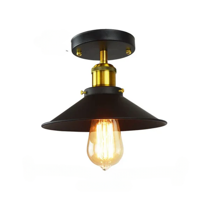 Vintage taklampe i industriell stil, retro taklys med Edison-pære, LED-kompatibel | Luvikno