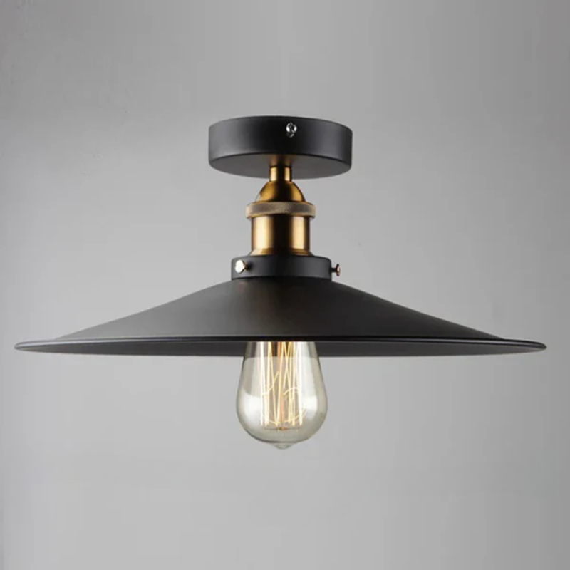 Vintage taklampe i industriell stil, retro taklys med Edison-pære, LED-kompatibel | Luvikno