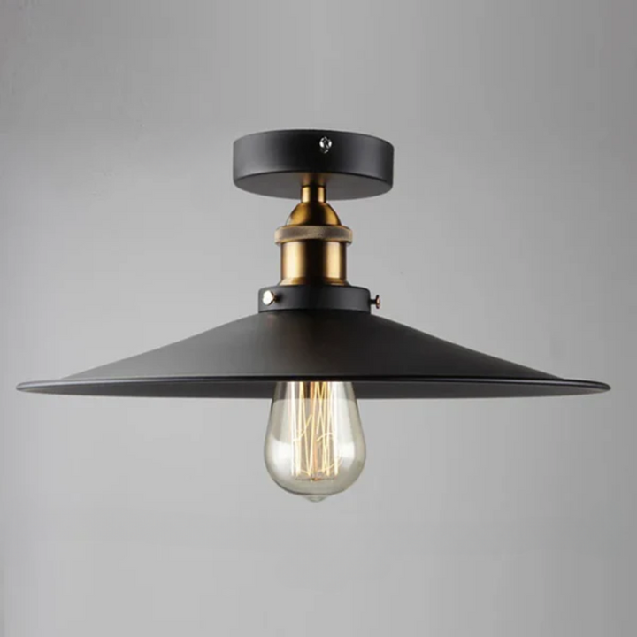 Vintage taklampe i industriell stil, retro taklys med Edison-pære, LED-kompatibel | Luvikno