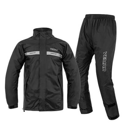 Luvik | Unisex vettä pitävä moottoripyörä sadepuku hupulla