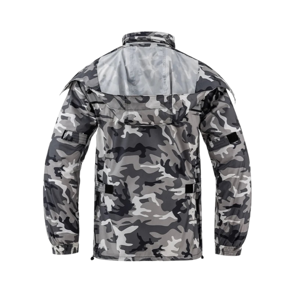 Luvik | Unisex vettä pitävä moottoripyörä sadepuku hupulla