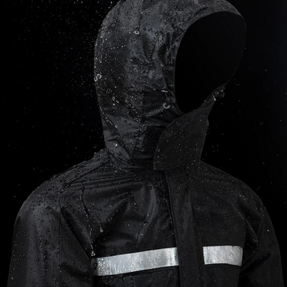 Luvik | Unisex vettä pitävä moottoripyörä sadepuku hupulla