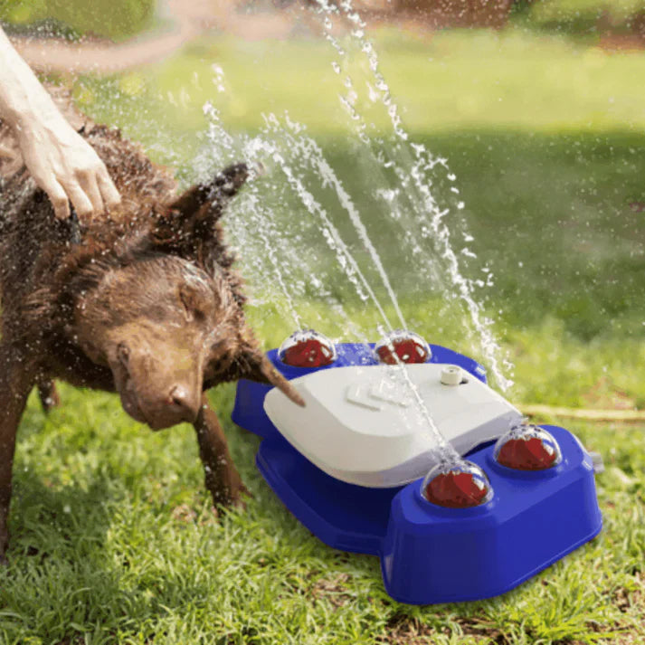 Multifunksjonell hundesprinkler med drikkefontene Luvikno