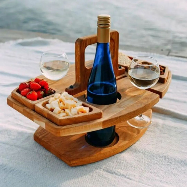 WineFold Bord - Elegant Tresammenleggbord for Vin Luvikno