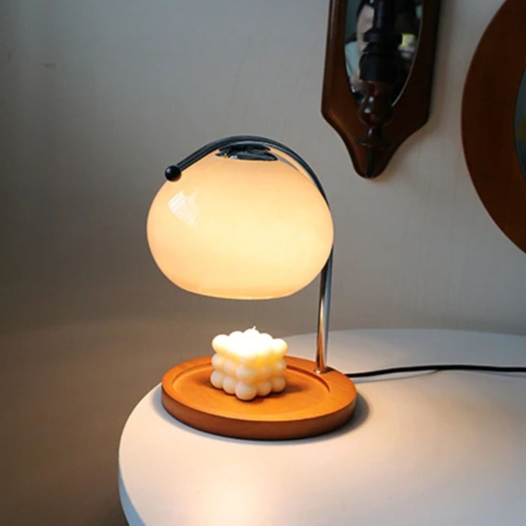 Alyssa Retro Bordlampe - Elegant Glassbelysning Luvikno