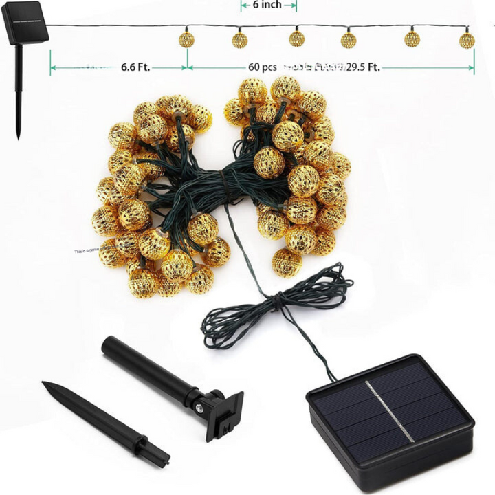 Marokkansk stil vanntette solcelle lyslenker - SunGlow Strings | Luvikno