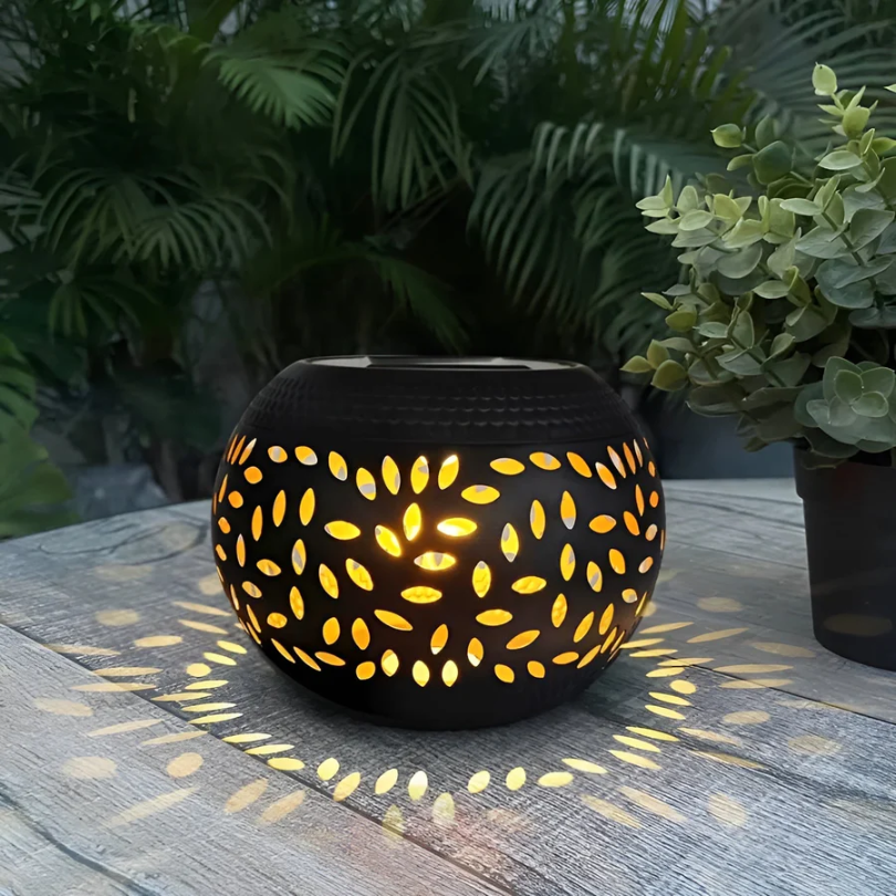 LumoPattern Solhage Lampe - Stilig Prikket Belysning Luvikno