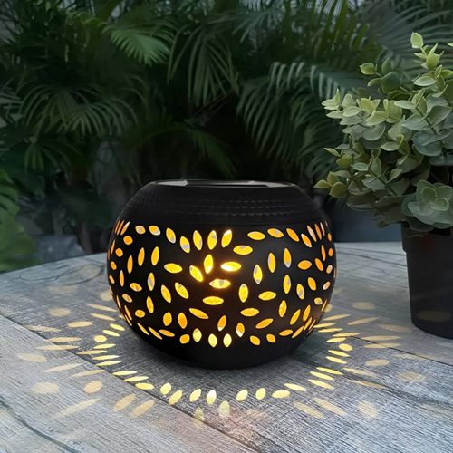 LumoPattern Solhage Lampe - Stilig Prikket Belysning Luvikno